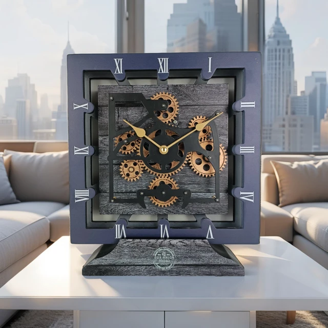 Alt view image 2 of 6 - CANADA LINE DESK CLOCK SQUARE (HYBRID WALL) 10 INCH CARBON GREY