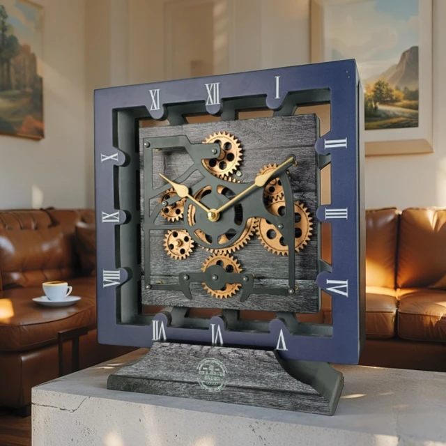 Alt view image 6 of 6 - CANADA LINE DESK CLOCK SQUARE (HYBRID WALL) 10 INCH CARBON GREY