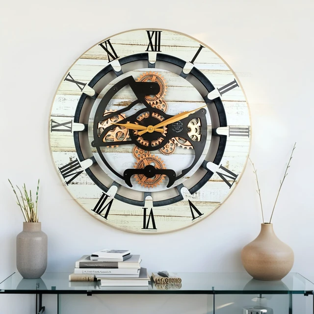 Alt view image 2 of 6 - CANADA LINE WALL CLOCK ROUND 24 INCH DESERT BEIGE