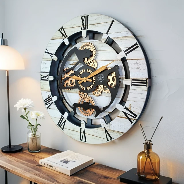 Alt view image 4 of 6 - CANADA LINE WALL CLOCK ROUND 24 INCH DESERT BEIGE