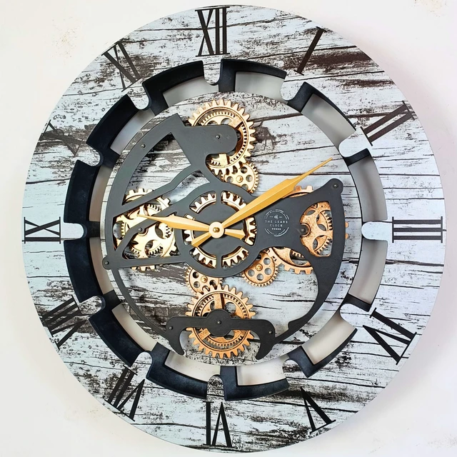 Alt view image 3 of 6 - CANADA LINE WALL CLOCK ROUND 24 INCH GREY & WHITE