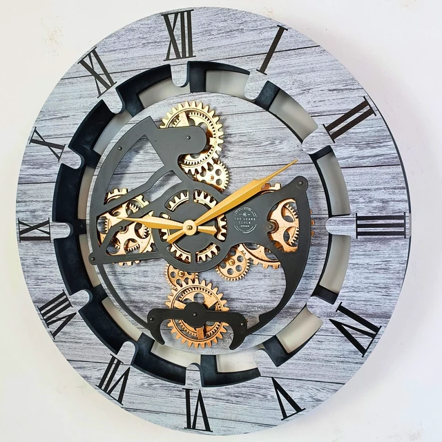 Alt view image 5 of 6 - CANADA LINE WALL CLOCK ROUND 24 INCH SILVER GREY