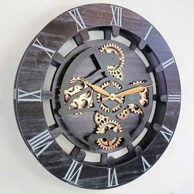 Alt view image 5 of 6 - CANADA LINE WALL CLOCK ROUND 24 INCH VINTAGE BLACK