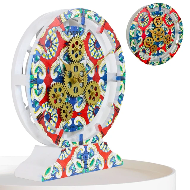 Alt view image 6 of 6 - ITALY LINE DESK CLOCK ROUND (HYBRID WALL) 10 INCH FURORE