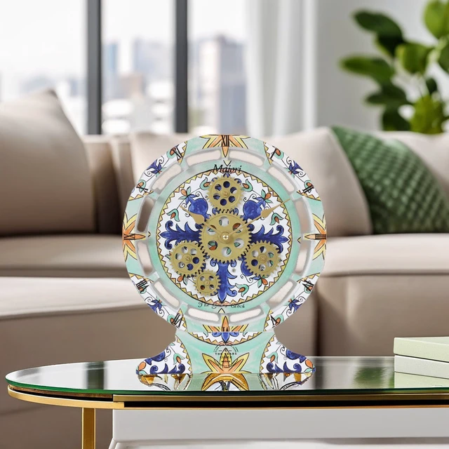 Alt view image 2 of 6 - ITALY LINE DESK CLOCK ROUND (HYBRID WALL) 10 INCH MAIORI