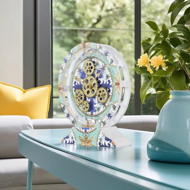 Alt view image 6 of 6 - ITALY LINE DESK CLOCK ROUND (HYBRID WALL) 10 INCH MAIORI