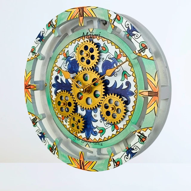 Alt view image 4 of 6 - ITALY LINE DESK CLOCK ROUND (HYBRID WALL) 10 INCH MAIORI