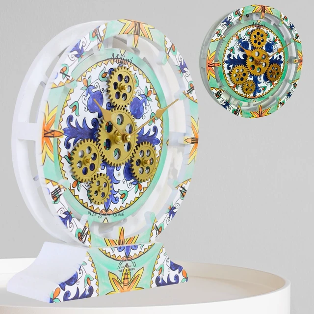 Alt view image 5 of 6 - ITALY LINE DESK CLOCK ROUND (HYBRID WALL) 10 INCH MAIORI