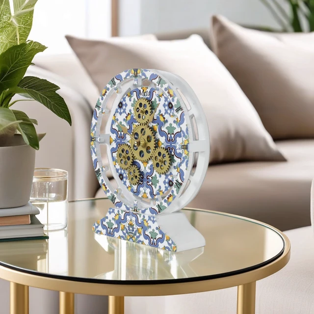 Alt view image 3 of 6 - ITALY LINE DESK CLOCK ROUND (HYBRID WALL) 10 INCH META