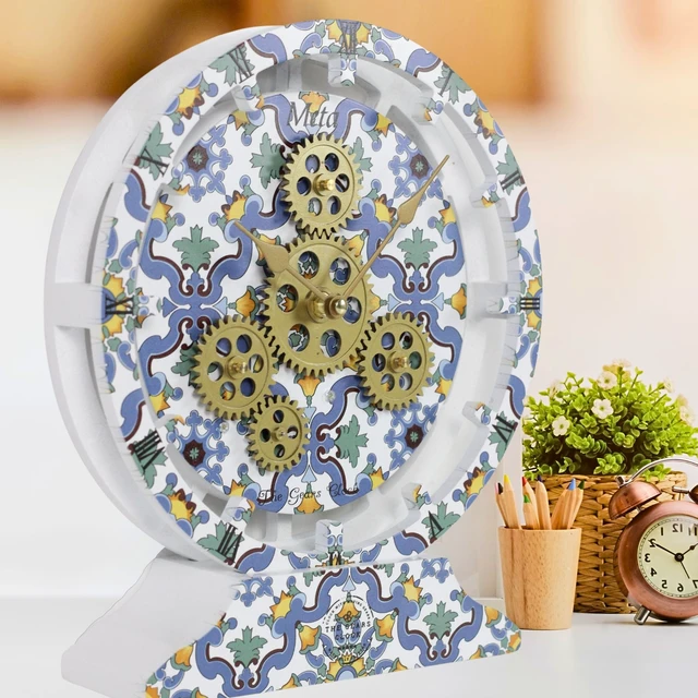 Alt view image 6 of 6 - ITALY LINE DESK CLOCK ROUND (HYBRID WALL) 10 INCH META
