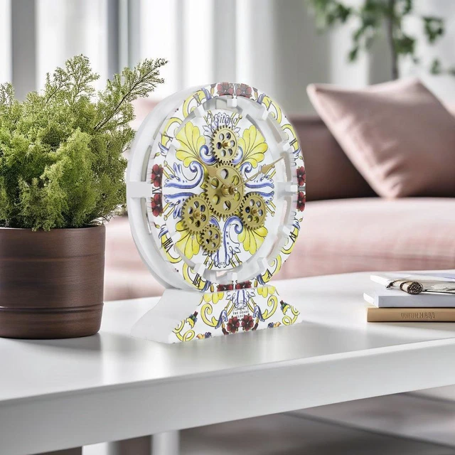 Alt view image 3 of 6 - ITALY LINE DESK CLOCK ROUND (HYBRID WALL) 10 INCH POSITANO