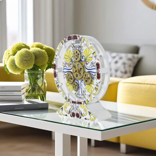 Alt view image 5 of 6 - ITALY LINE DESK CLOCK ROUND (HYBRID WALL) 10 INCH POSITANO