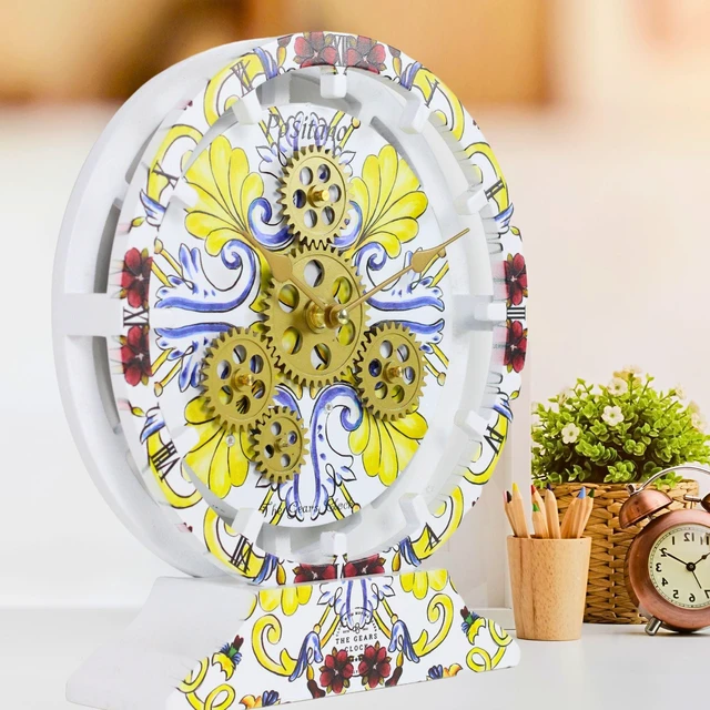 Alt view image 6 of 6 - ITALY LINE DESK CLOCK ROUND (HYBRID WALL) 10 INCH POSITANO