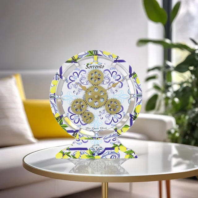 Alt view image 6 of 6 - ITALY LINE DESK CLOCK ROUND (HYBRID WALL) 10 INCH SORRENTO