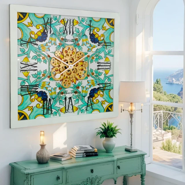 Alt view image 2 of 6 - ITALY LINE WALL CLOCK SQUARE 24 INCH AMALFI