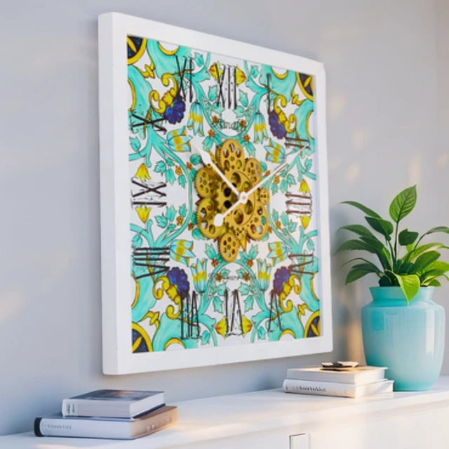 Alt view image 5 of 6 - ITALY LINE WALL CLOCK SQUARE 24 INCH AMALFI