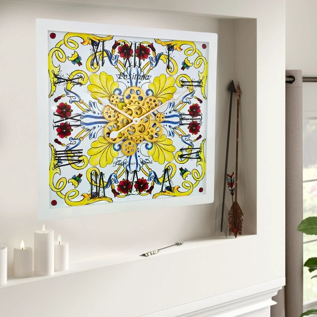 Alt view image 2 of 4 - ITALY LINE WALL CLOCK SQUARE 24 INCH POSITANO