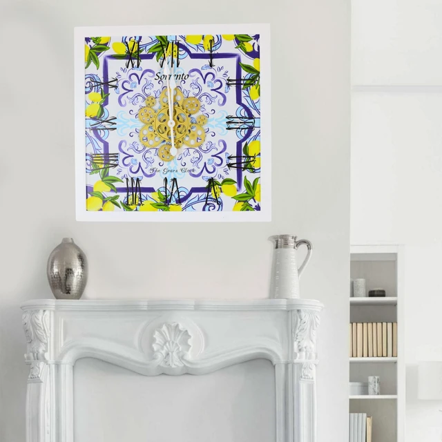 Alt view image 4 of 4 - ITALY LINE WALL CLOCK SQUARE 24 INCH SORRENTO