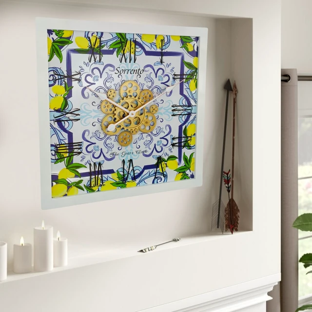 Alt view image 2 of 4 - ITALY LINE WALL CLOCK SQUARE 24 INCH SORRENTO