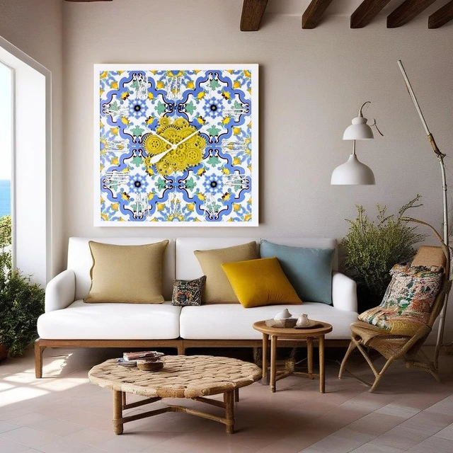 Alt view image 3 of 6 - ITALY LINE WALL CLOCK SQUARE 36 INCH META