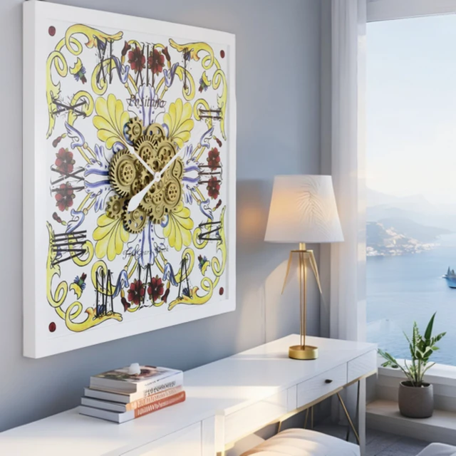 Alt view image 2 of 6 - ITALY LINE WALL CLOCK SQUARE 36 INCH POSITANO