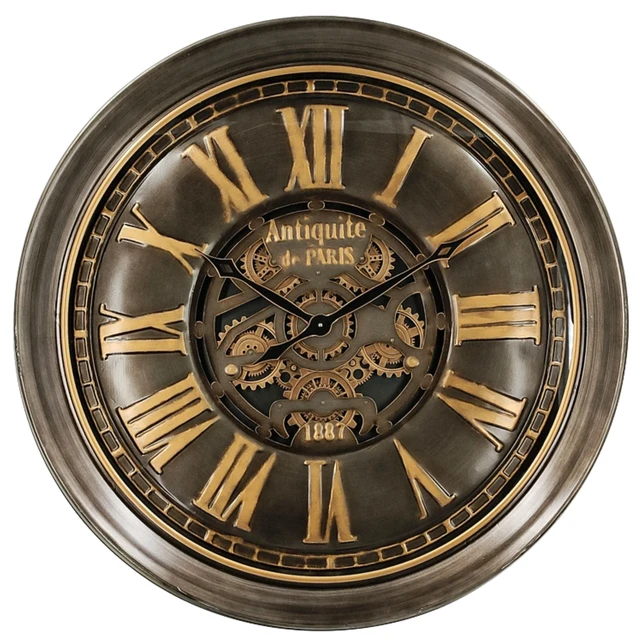 Alt view image 2 of 6 - LUXEMBOURG LINE WALL CLOCK ROUND 40 INCH "BUURGLAATZ" BRONZE-ANTIQUE