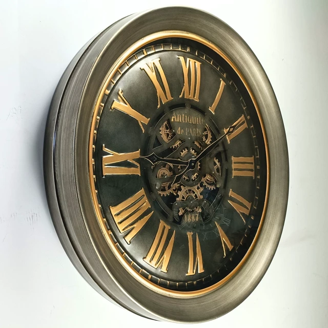 Alt view image 6 of 6 - LUXEMBOURG LINE WALL CLOCK ROUND 40 INCH "BUURGLAATZ" BRONZE-ANTIQUE