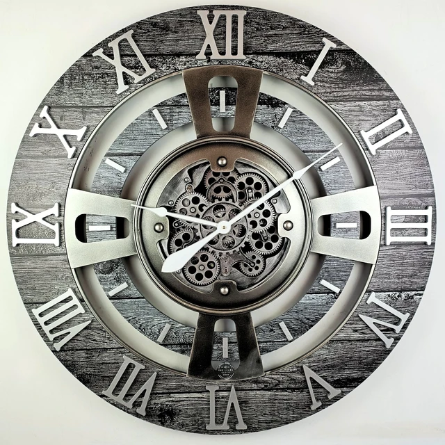 Alt view image 3 of 6 - ENGLAND LINE WALL CLOCK ROUND 36 INCH CARBON GREY