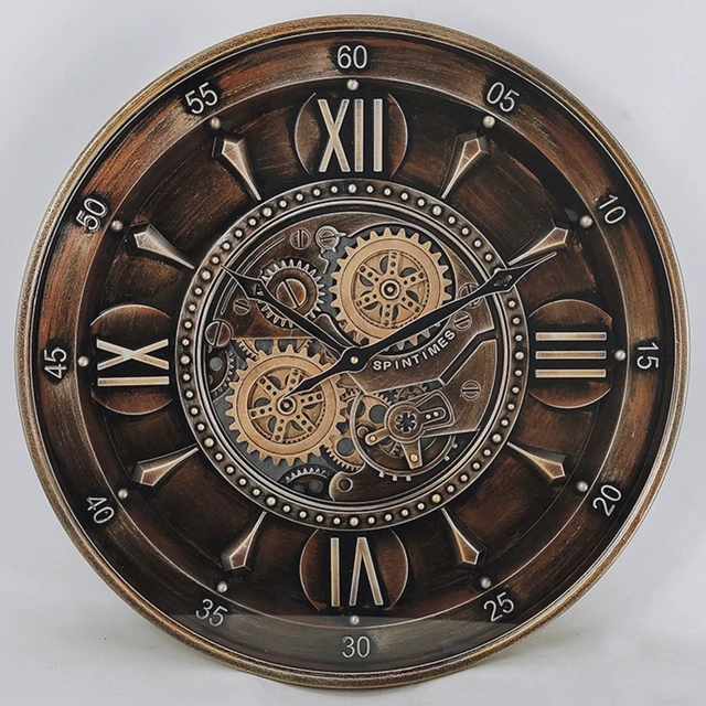 Alt view image 3 of 6 - IRELAND LINE WALL CLOCK ROUND 24 INCH "WATERFORD" DARK-BRONZE