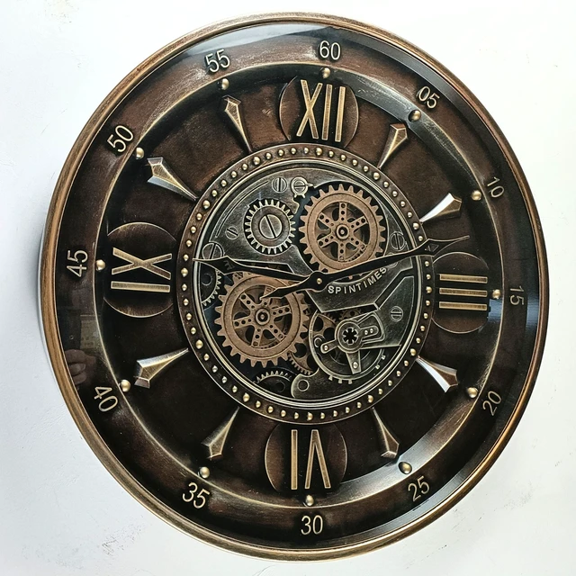 Alt view image 6 of 6 - IRELAND LINE WALL CLOCK ROUND 24 INCH "WATERFORD" DARK-BRONZE