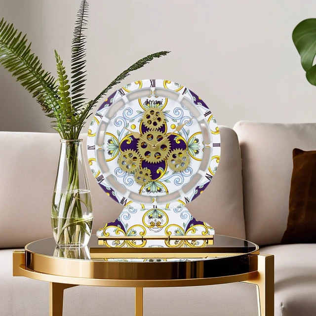 Alt view image 4 of 6 - ITALY LINE DESK CLOCK ROUND (HYBRID WALL) 10 INCH ATRANI