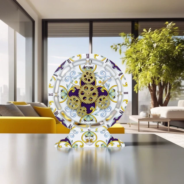 Alt view image 6 of 6 - ITALY LINE DESK CLOCK ROUND (HYBRID WALL) 10 INCH ATRANI