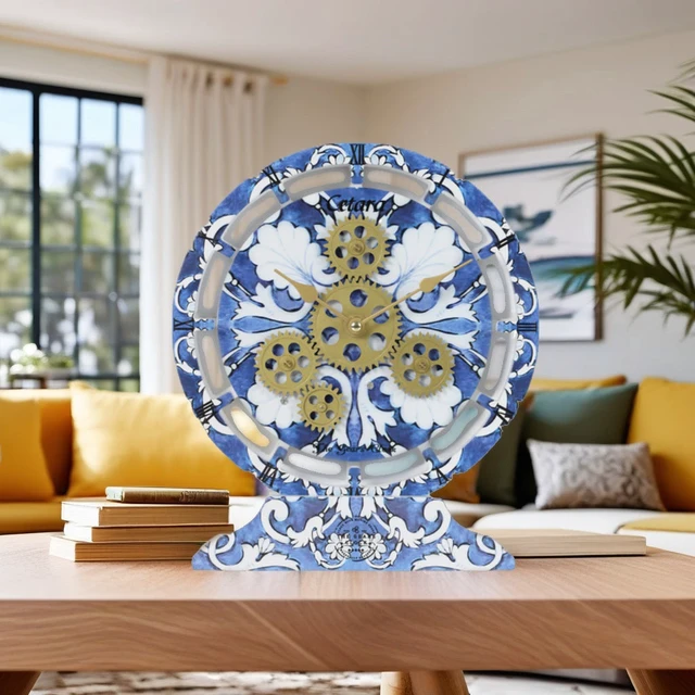 Alt view image 5 of 6 - ITALY LINE DESK CLOCK ROUND (HYBRID WALL) 10 INCH CETARA