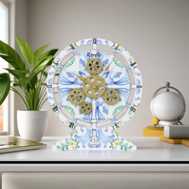 Alt view image 3 of 6 - ITALY LINE DESK CLOCK ROUND (HYBRID WALL) 10 INCH RAVELLO