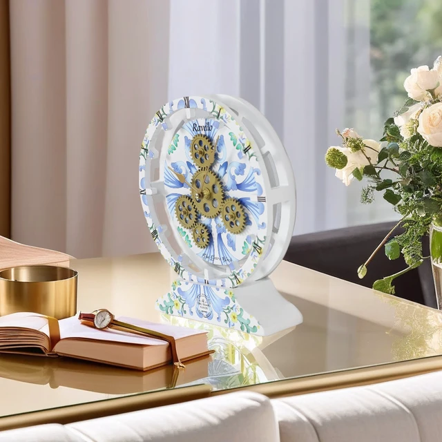 Alt view image 4 of 6 - ITALY LINE DESK CLOCK ROUND (HYBRID WALL) 10 INCH RAVELLO