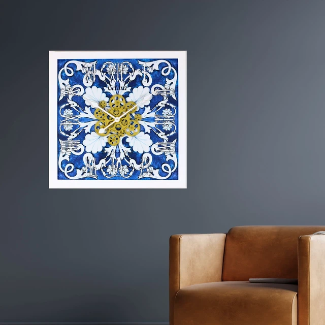Alt view image 2 of 4 - ITALY LINE WALL CLOCK SQUARE 24 INCH CETARA