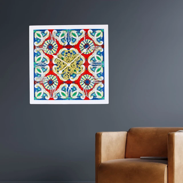 Alt view image 3 of 4 - ITALY LINE WALL CLOCK SQUARE 24 INCH FURORE