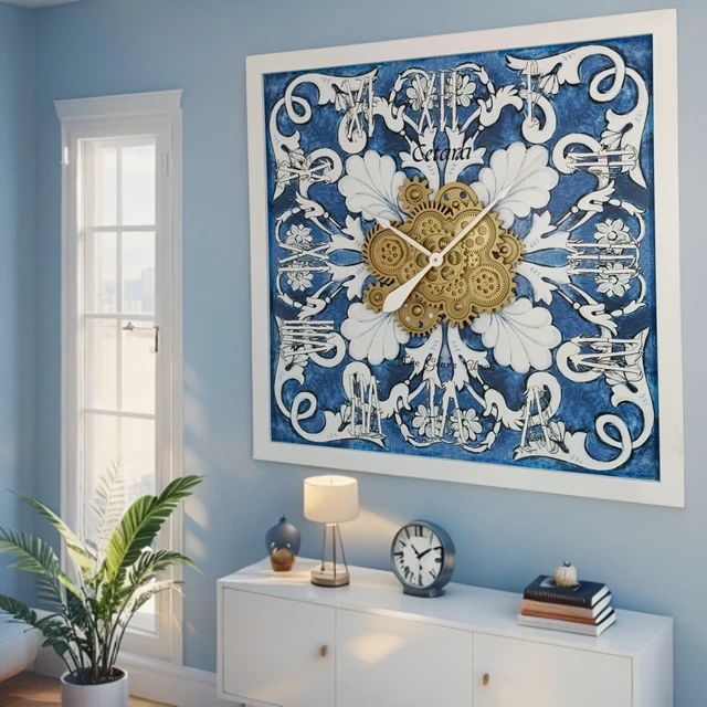 Main image of ITALY LINE WALL CLOCK SQUARE 36 INCH CETARA