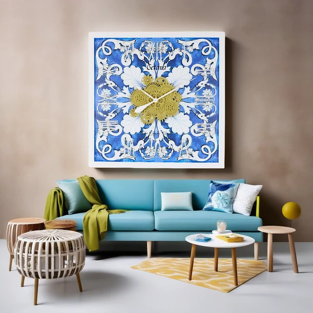 Alt view image 2 of 6 - ITALY LINE WALL CLOCK SQUARE 36 INCH CETARA
