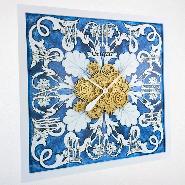 Alt view image 6 of 6 - ITALY LINE WALL CLOCK SQUARE 36 INCH CETARA