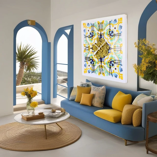 Alt view image 4 of 6 - ITALY LINE WALL CLOCK SQUARE 36 INCH PRAIANO