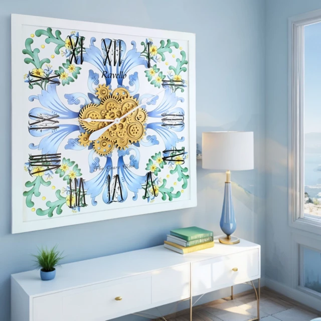 Alt view image 4 of 6 - ITALY LINE WALL CLOCK SQUARE 36 INCH RAVELLO