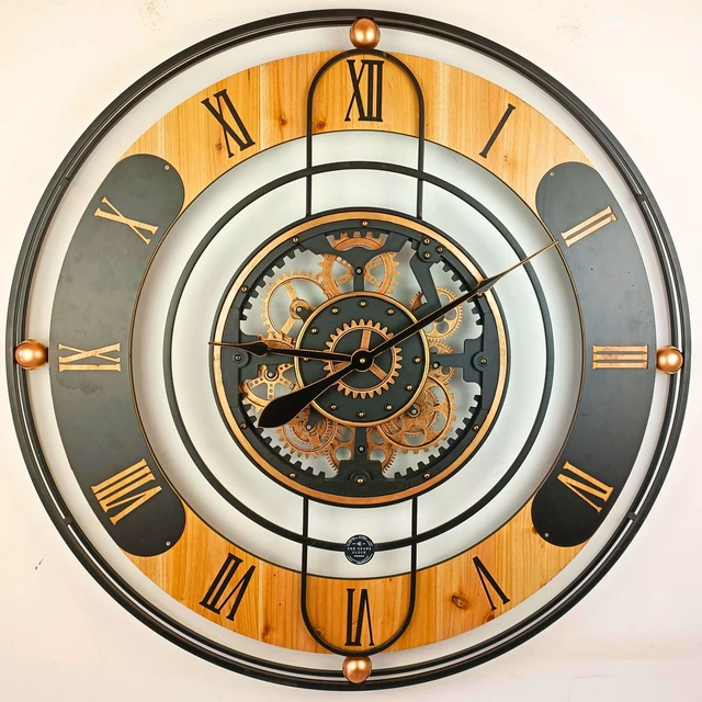 Alt view image 4 of 6 - SWITZERLAND LINE WALL CLOCK ROUND 36 INCH BLACK