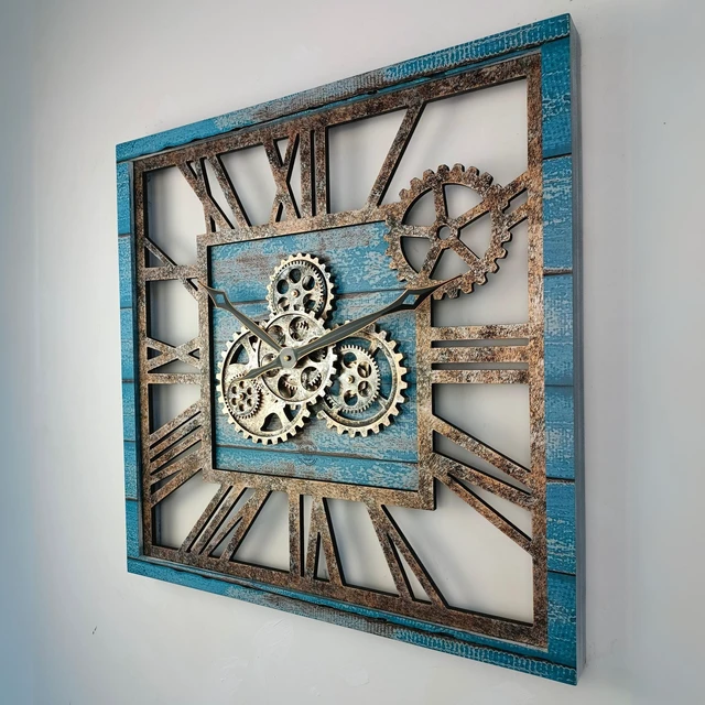 Alt view image 4 of 6 - AMERICA LINE WALL CLOCK SQUARE 24 INCH OCEAN BLUE