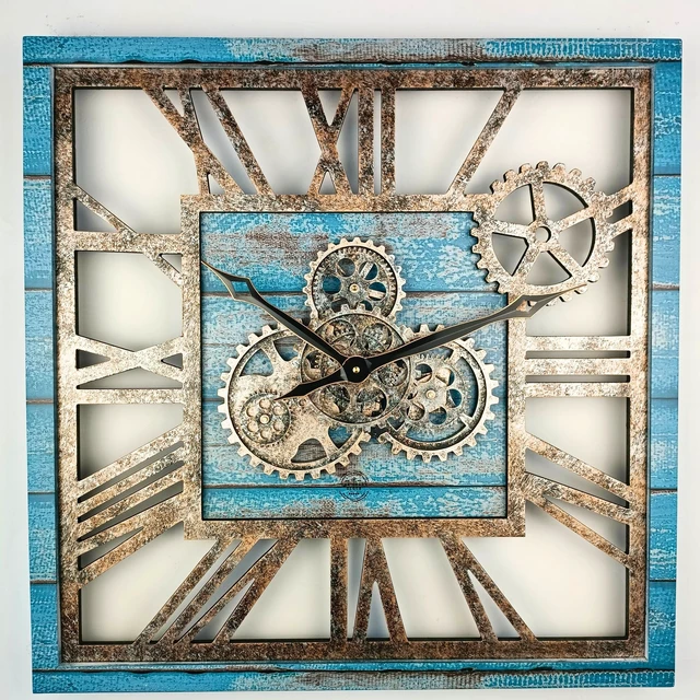 Alt view image 2 of 6 - AMERICA LINE WALL CLOCK SQUARE 24 INCH OCEAN BLUE