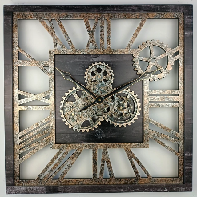 Alt view image 2 of 6 - AMERICA LINE WALL CLOCK SQUARE 24 INCH VINTAGE BLACK