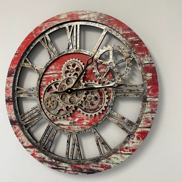 Alt view image 4 of 6 - AMERICA LINE WALL CLOCK ROUND 24 INCH RED LAVA