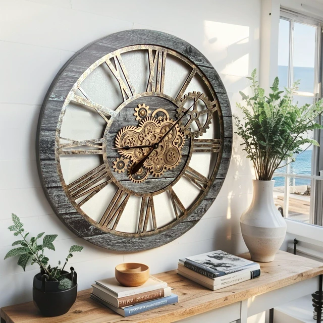 Alt view image 4 of 6 - AMERICA LINE WALL CLOCK ROUND 36 INCH CARBON GREY