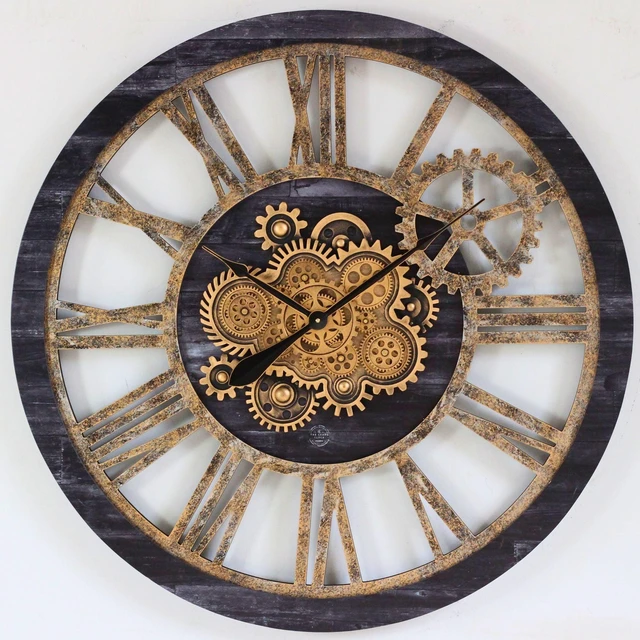 Alt view image 2 of 6 - AMERICA LINE WALL CLOCK ROUND 36 INCH VINTAGE BLACK