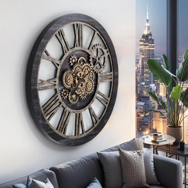 Alt view image 6 of 6 - AMERICA LINE WALL CLOCK ROUND 36 INCH VINTAGE BLACK